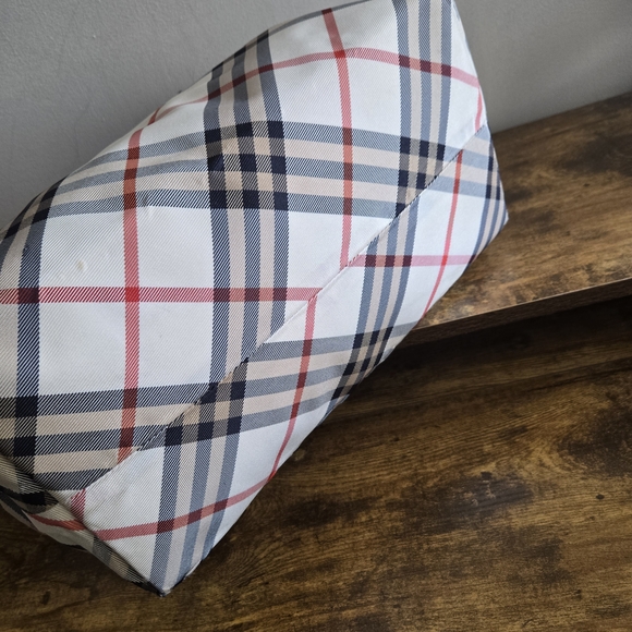 Burberry Checkered Tote in Black and Cream - Picture 5 of 13